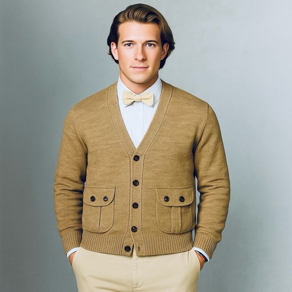Polo Ralph Lauren Linen Earthy Button Down Cardigan Size Medium